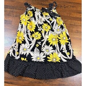 Vintage Youngland summer sun dress size 18 month. Swing A-line. Floral polka dot